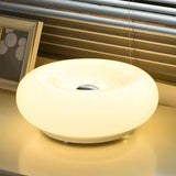 Mid Century Donut Glass Table Lamp Low Blue LED for Bedside