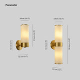 Cylinder for Bathroom Brass Wall Lights - Clowas
