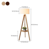Cylindrical Beige Tripod Floor Lamp - Clowas