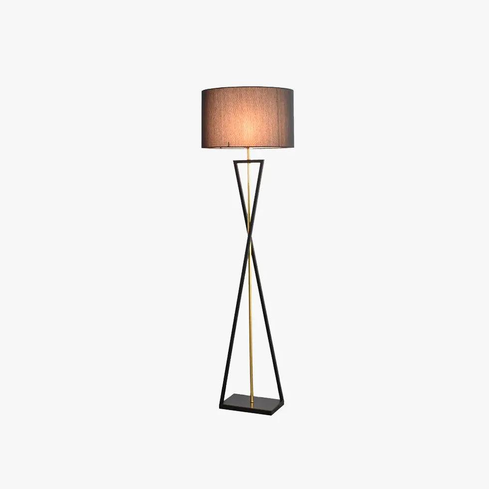 Cylindrical Crossed Tripod Floor Lamp - Clowas