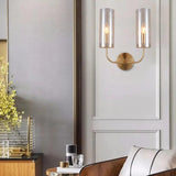 Brass and Glass Wall Lights in Elegant Design