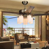 Cylindrical Shade Zipper Switch Vintage Fan Light - Clowas