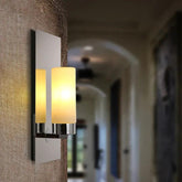 Cylindrical White Glass Modern Wall Lights - Clowas