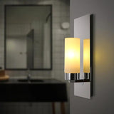 Cylindrical White Glass Modern Wall Lights - Clowas