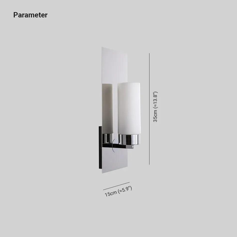 Cylindrical White Glass Modern Wall Lights - Clowas