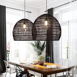 Japanese Wabi-Sabi Rattan Pendant Living Room Lighting