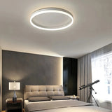 Minimalist Ring Flush Mount Ceiling Light Dimmable for Bedroom