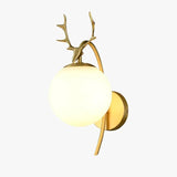 Wall Glass Light Sconces with Modern Antler Design