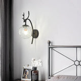Wall Glass Light Sconces with Modern Antler Design