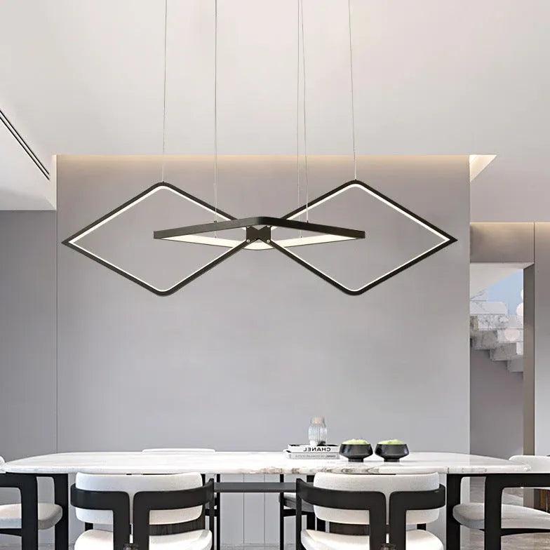 Diamond Frame Modern LED Pendant Light - Clowas