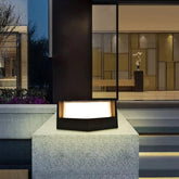 Dimmable Solar Black Outdoor Pillar Lights - Clowas