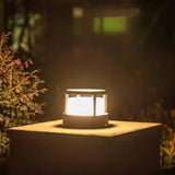 Dimmable Solar Black Outdoor Pillar Lights - Clowas