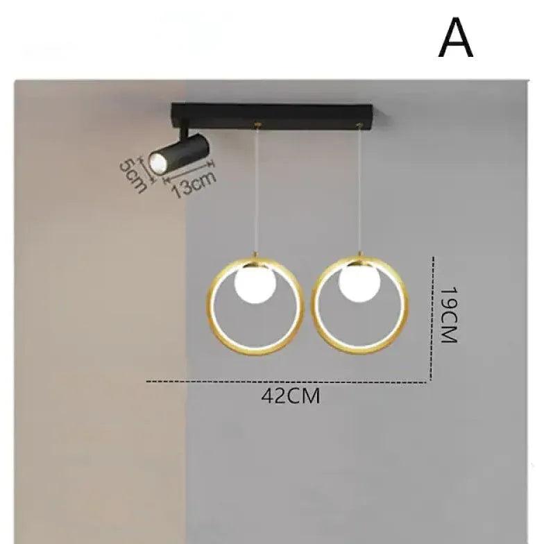 Dimming Ring Glass Kitchen Pendant Light - Clowas
