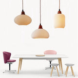 Wabi-Sabi Style Ceramic Pendant Light for Dining Room