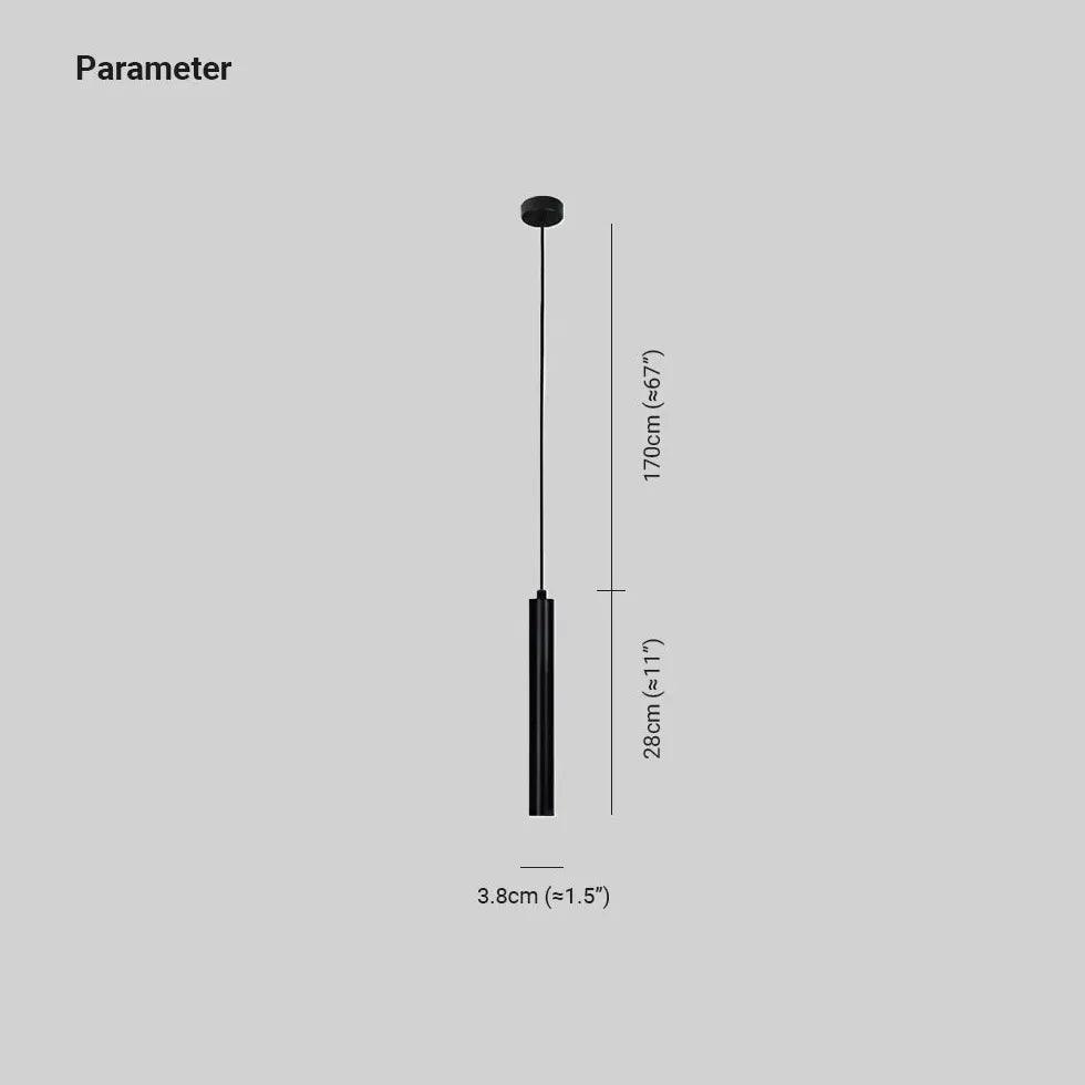 Direct Suspension Line Black Modern Pendant Light - Clowas