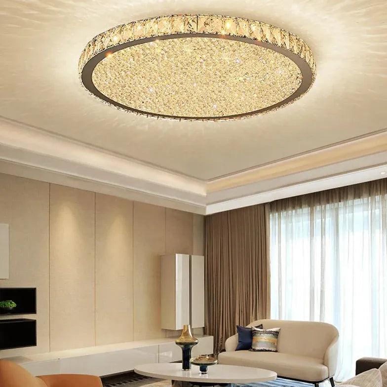 Disc Crystal Modern Luxury Ceiling Light - Clowas