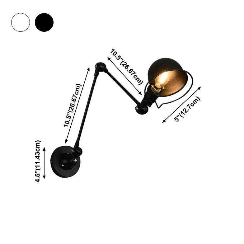 Dome Swing Arm Industrial Wall Lights - Clowas