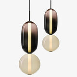 Double Layer Elliptical Ball Modern Pendant Light - Clowas