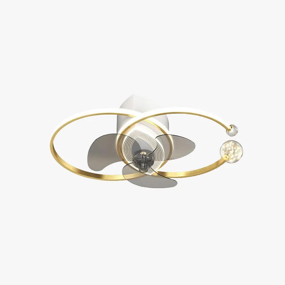 Double Ring LED Bedroom Ceiling Fan Light - Clowas