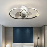 Double Ring LED Bedroom Ceiling Fan Light - Clowas