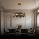 Double Vertical Stripes Industrial LED Chandelier - Clowas