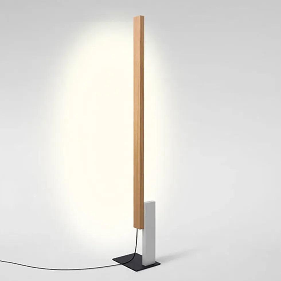 Dual-Color Straight Rod Minimalist Floor Lamp - Clowas