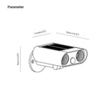 Dual head Solar Sensor outdoor Wall Lights - Clowas
