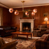 Modern Lava Chandelier Metal for Living Room, Height Adjustable