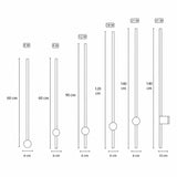 Minimalist Linear Wall Light Black Metal Dimmable for Living Room