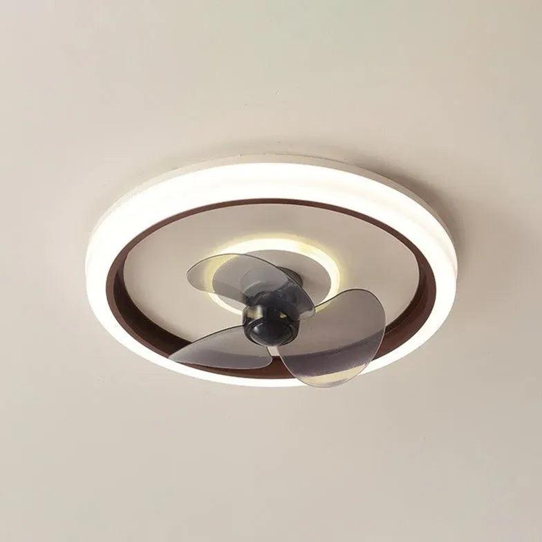 Blue Round LED Bedroom Fan Light - Clowas