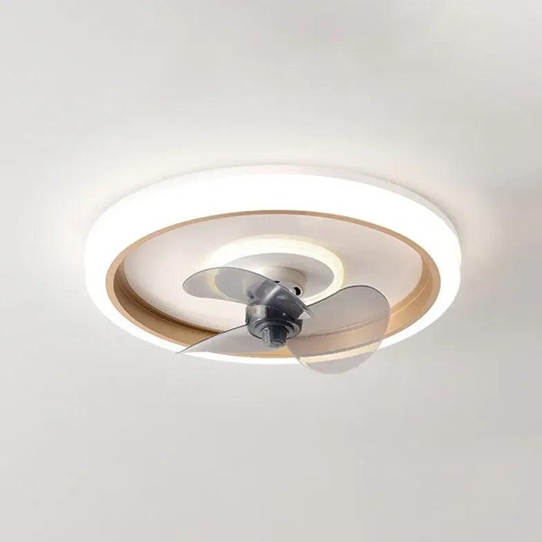 Blue Round LED Bedroom Fan Light - Clowas