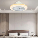 Remote-Controlled Round Modern Bedroom Fan Light - Clowas