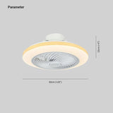 Remote-Controlled Round Modern Bedroom Fan Light - Clowas