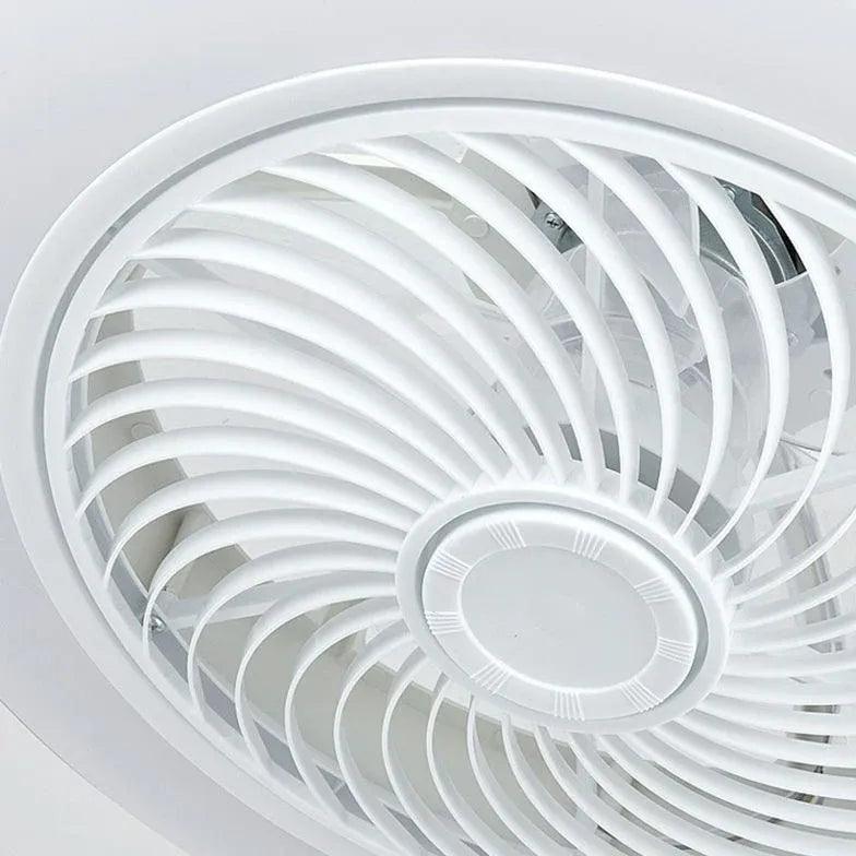 Remote-Controlled Round Modern Bedroom Fan Light - Clowas