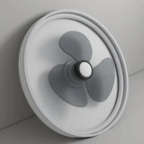 Round Modern Black Bedroom Fan Light - Clowas