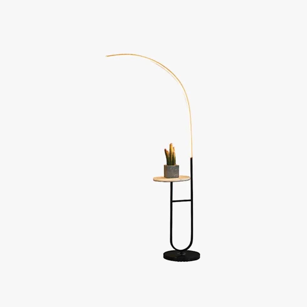 Curved Linear Lamp with Table Floor Lamp - Clowas