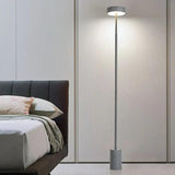 Slim Round Black Minimalist Floor Lamp - Clowas