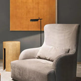 Black Metal Plug-In Linear Floor Lamp - Clowas