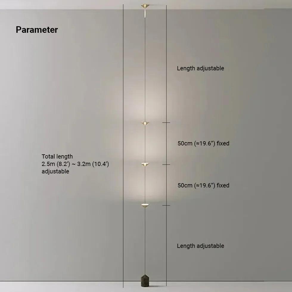 Disc Lampshade Linear Minimalist Corner Floor Lamp - Clowas