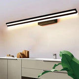 Acrylic Black Linear Bathroom Mirror Lights - Clowas