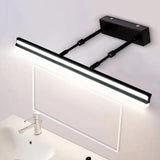 Acrylic Black Linear Bathroom Mirror Lights - Clowas