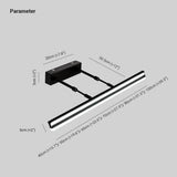Acrylic Black Linear Bathroom Mirror Lights - Clowas