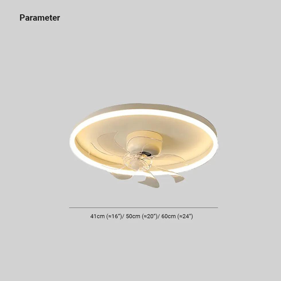 Edge LED Strip Minimalist Round Fan Light - Clowas
