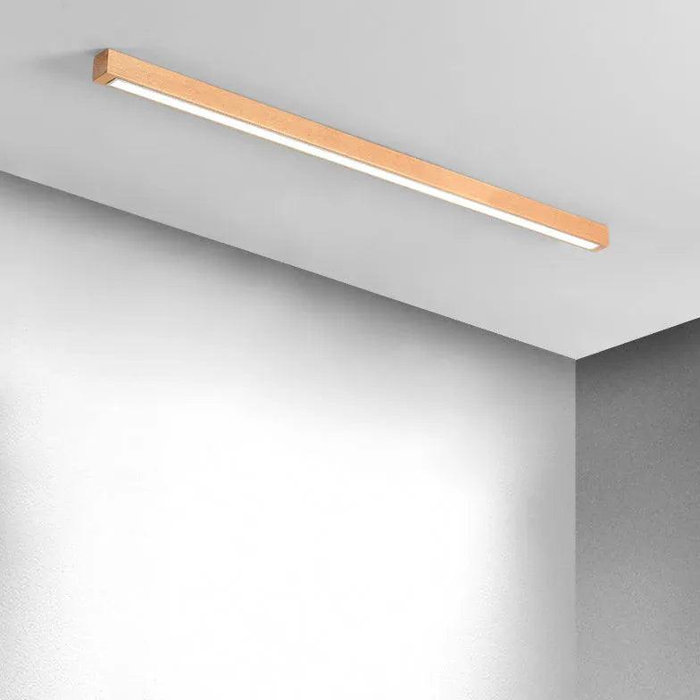 Rectangular LED Wooden Hallway Ceiling Light - Clowas
