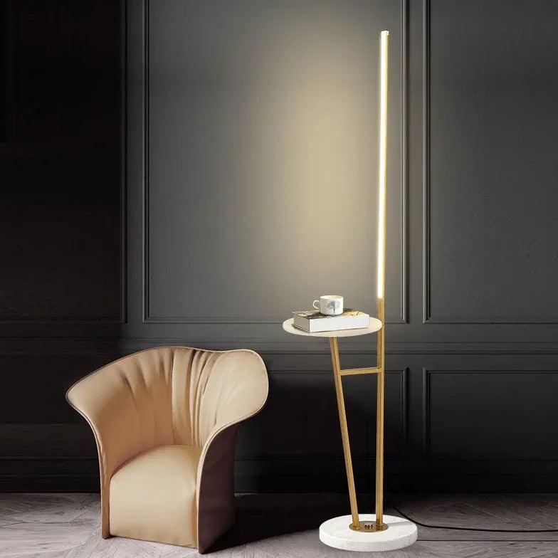 Slim Body with Small Table Floor Lamp - Clowas