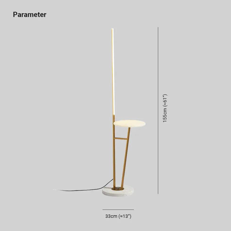 Slim Body with Small Table Floor Lamp - Clowas