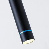 Minimalist Black Cylinder Pendant Light Metal Dimmable for Kitchen Islands