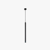 Minimalist Black Cylinder Pendant Light Metal Dimmable for Kitchen Islands