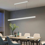 Linear Metal White LED Kitchen Pendant Light - Clowas