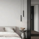 Minimalist Long Cylindrical LED Pendant Light Fitting